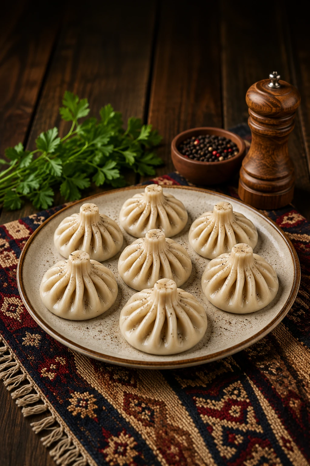Khinkali servido